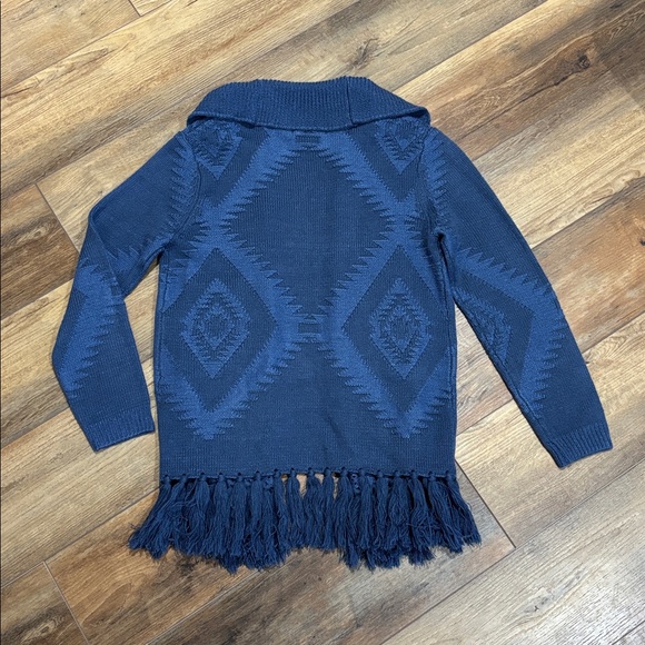 Venario Navajo/Aztek Cardigan with Fringe- size M - Picture 2 of 10